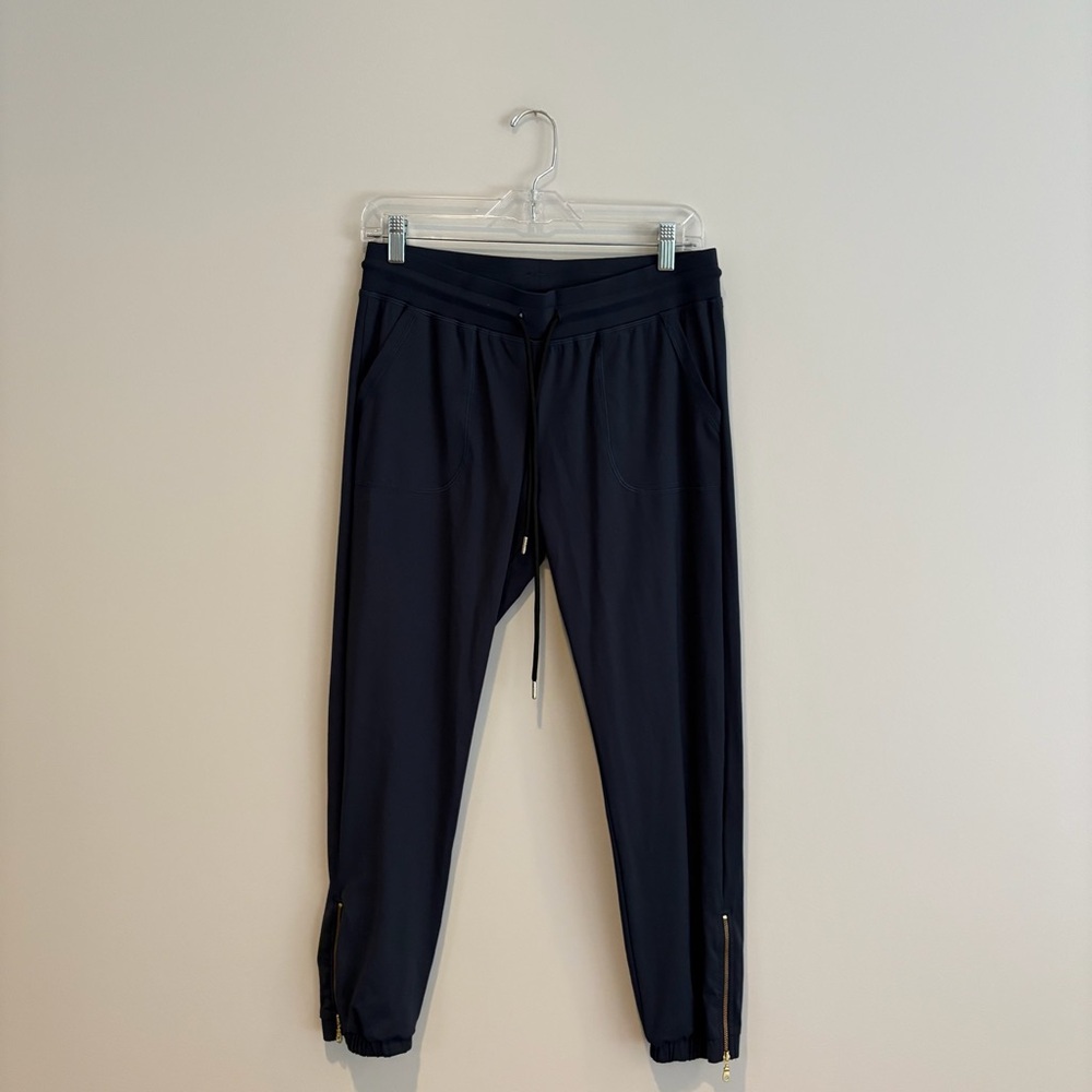 ZYIA Navy Joggers with Gold Details